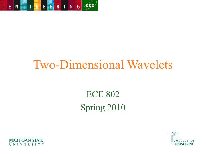 two dimensional wavelets