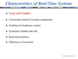Characteristics of Real-Time Systems