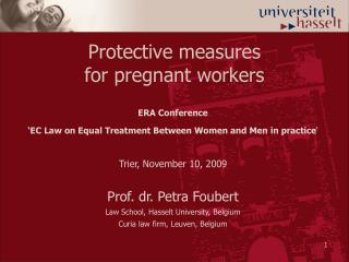 Protective measures for pregnant workers