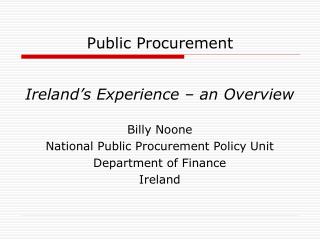 Public Procurement