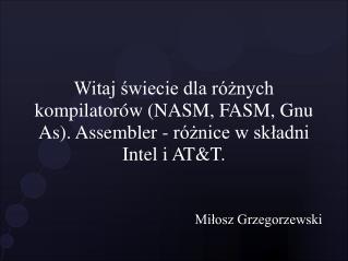 Miłosz Grzegorzewski