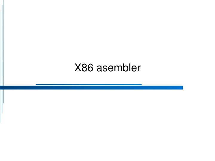 x86 asembler
