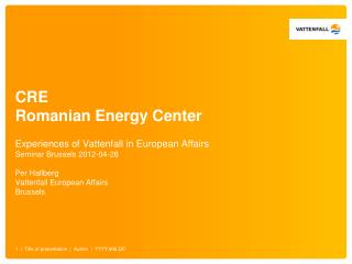 CRE Romanian Energy Center