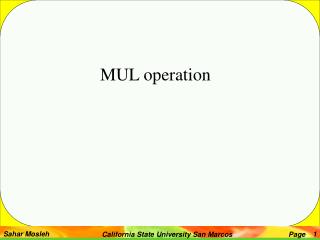 MUL operation