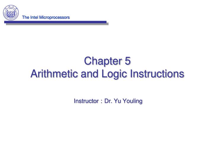 chapter 5 arithmetic and logic instructions