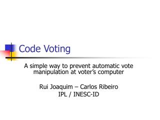 Code Voting