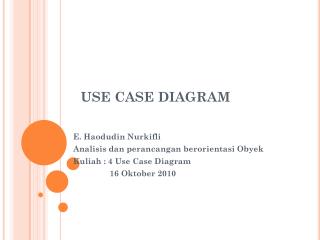 use case diagram