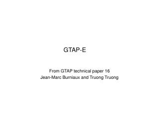 GTAP-E