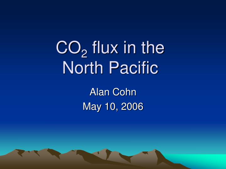 co 2 flux in the north pacific