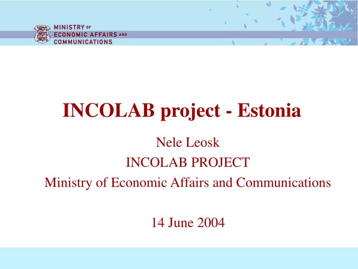 incolab project estonia