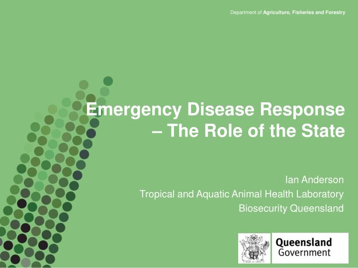 emergency disease response the role of the state