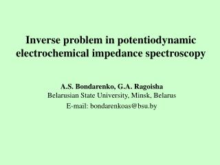 Inverse problem in potentiodynamic electrochemical impedance spectroscopy