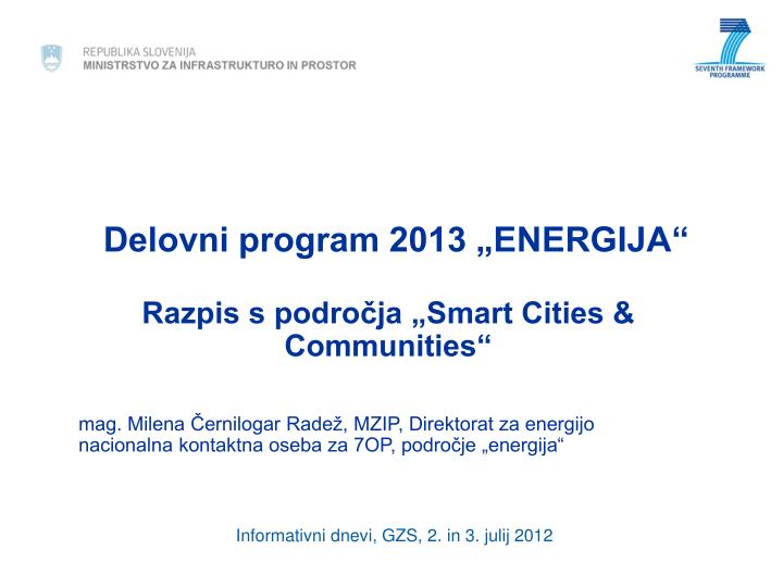 delovni program 2013 energija