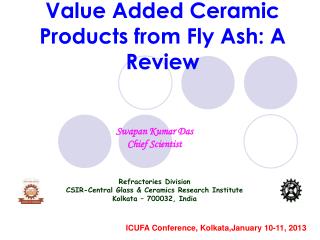 Value Added Ceramic Products from Fly Ash: A Review