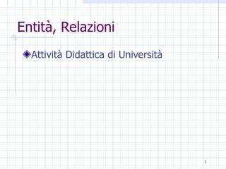 entit relazioni