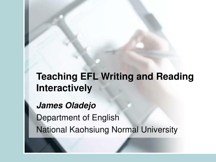 teaching efl writing and reading interactively