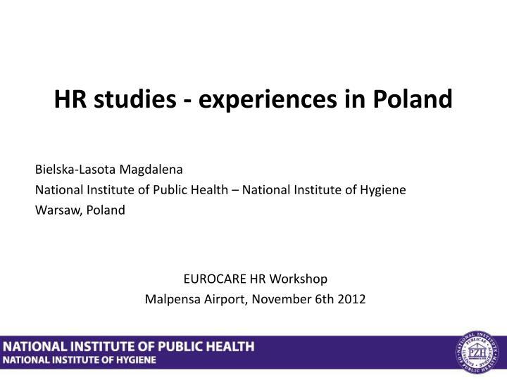 hr studies experiences in poland