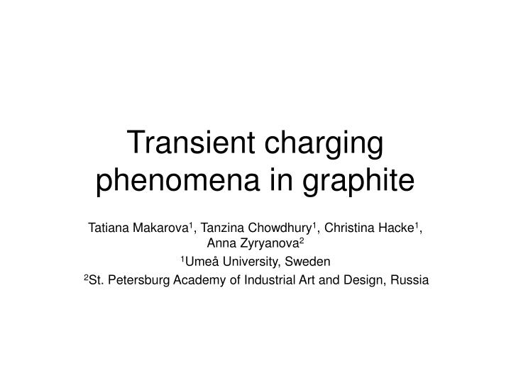 transient charging phenomena in graphite