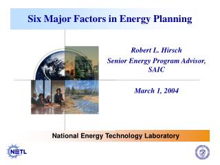 Six Major Factors in Energy Planning