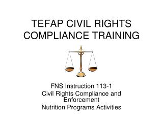 TEFAP CIVIL RIGHTS COMPLIANCE TRAINING