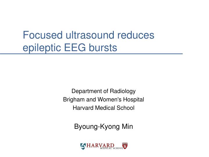focused ultrasound reduces epileptic eeg bursts