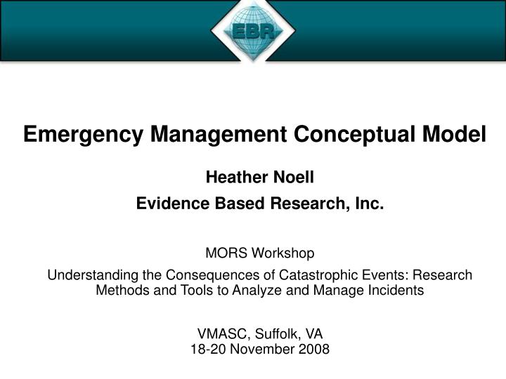 emergency management conceptual model