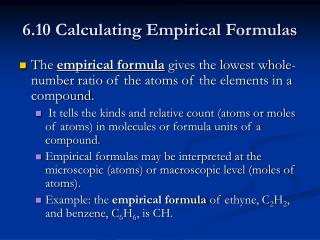 6.10 Calculating Empirical Formulas