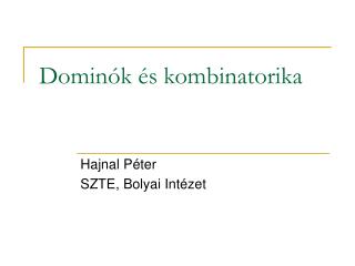 domin k s kombinatorika