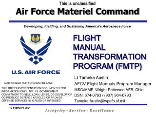 FLIGHT MANUAL TRANSFORMATION PROGRAM (FMTP)