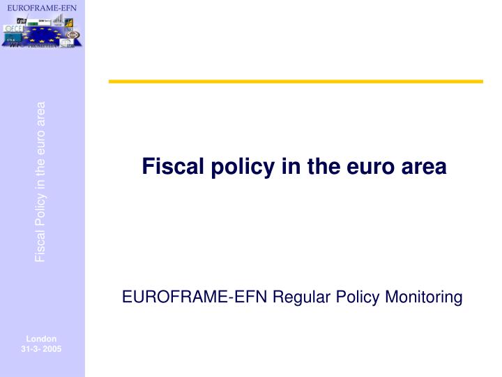 fiscal policy in the euro area