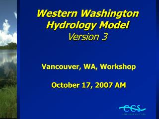 Western Washington Hydrology Model Version 3