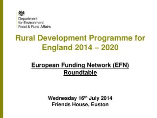 Rural Development Programme (RDP)