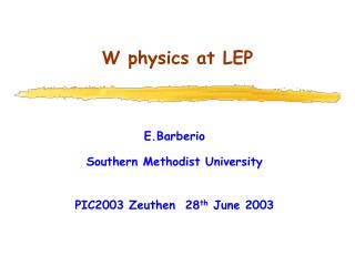 W physics at LEP