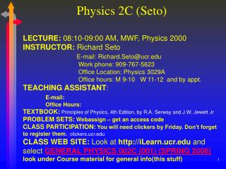 Physics 2C (Seto)
