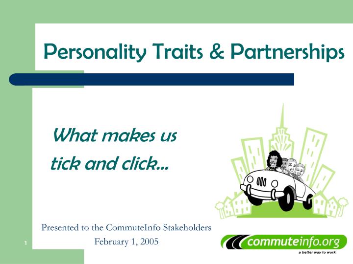 personality traits partnerships