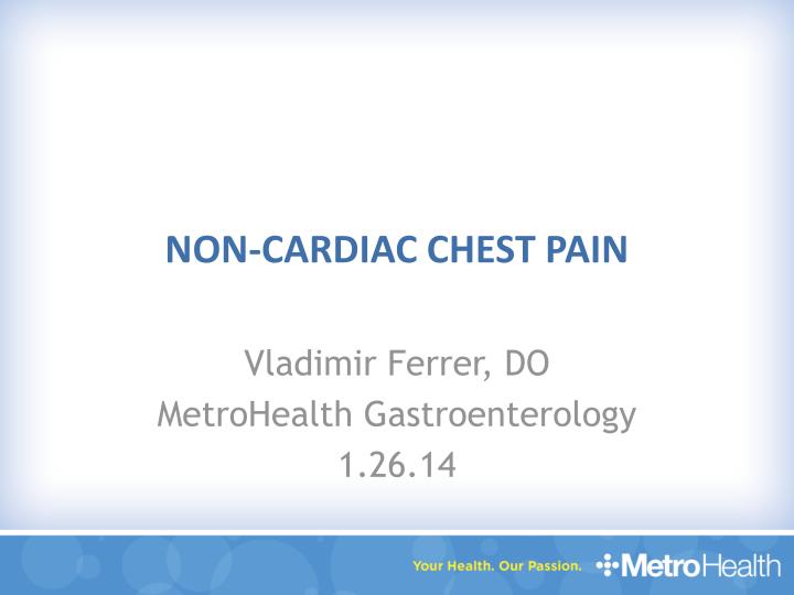 non cardiac chest pain