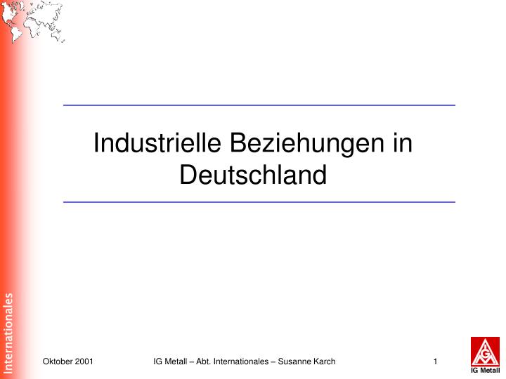 industrielle beziehungen in deutschland