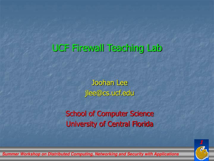 joohan lee jlee@cs ucf edu school of computer science university of central florida