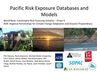 Pacific Risk Exposure Databases and Models