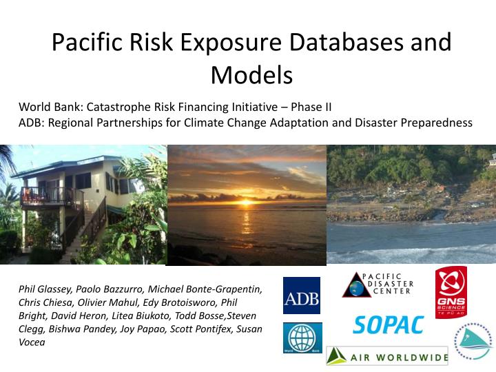 pacific risk exposure databases and models