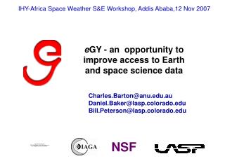 e GY - an opportunity to improve access to Earth and space science data