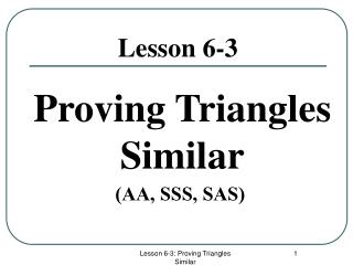 Lesson 6-3