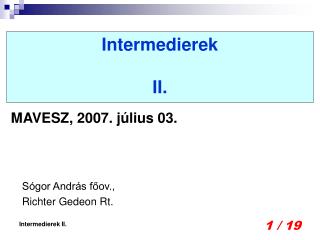 intermedierek ii