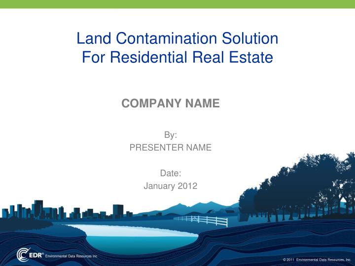 land contamination solution for residential real estate