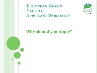 European Green Capital Applicant Workshop