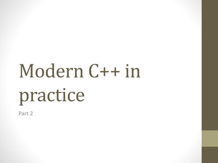 modern c in practice
