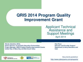 QRIS 2014 Program Quality Improvement Grant