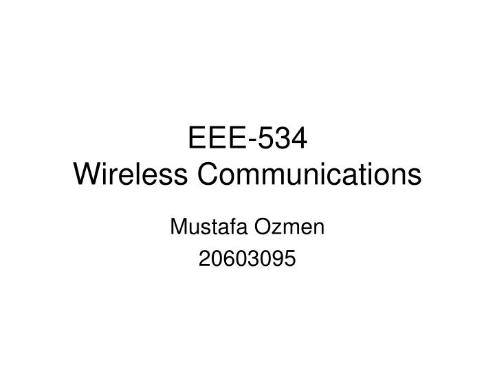 eee 534 wireless communications