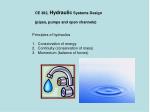 CE 382, Hydraulic Systems Design (pipes, pumps and open channels) - slide 1