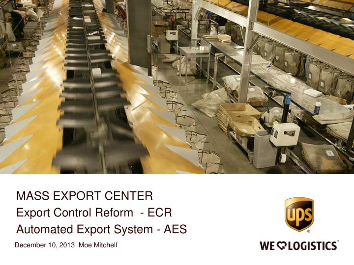 mass export center export control reform ecr automated export system aes